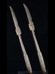 Superb Old Middle Sepik Garamut Pounder Pair &ndash;B17